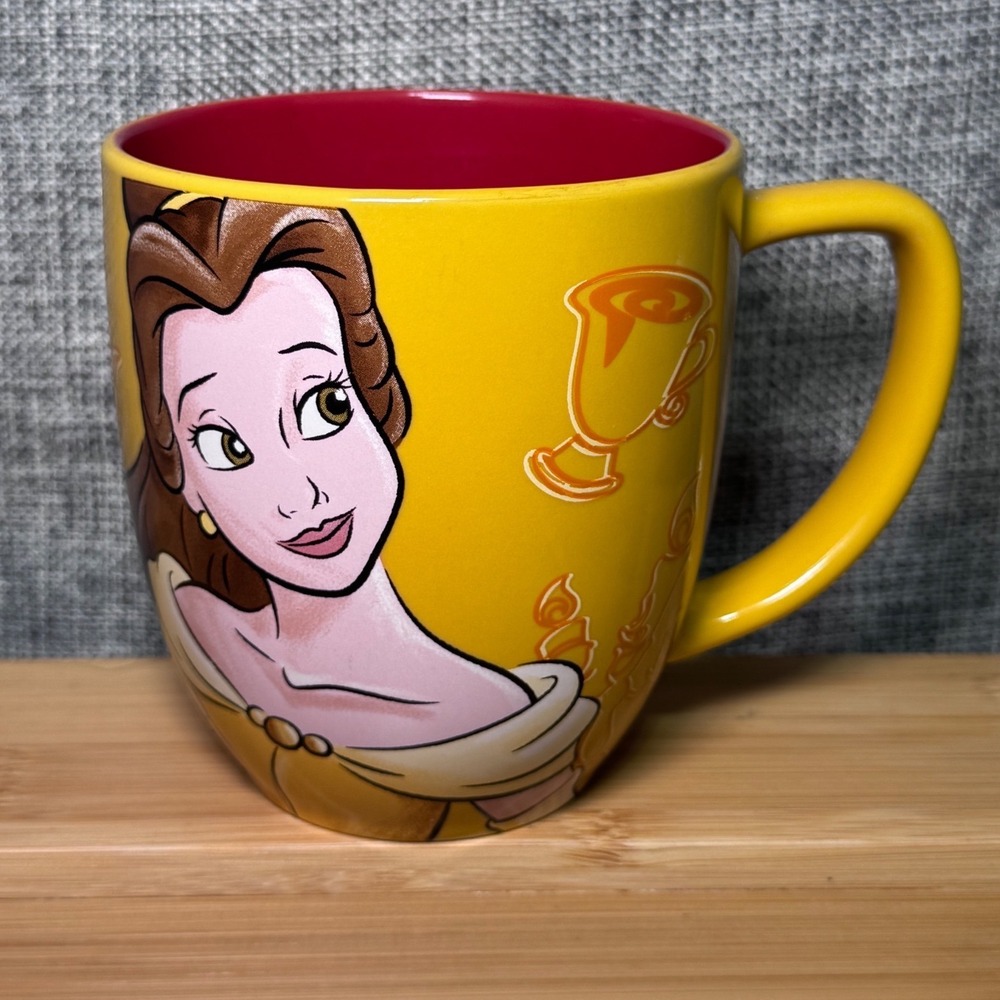 Disney Beauty and the Beast Belle Yellow Stoneware Mug Looking for Adventure